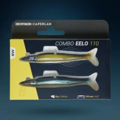 COMBO Leurres Souples Shad Lançon EELO 110 8gr AYU/BLEU -Caperlan combo leurres souples shad lancon eelo 110 8gr ayubleu 9