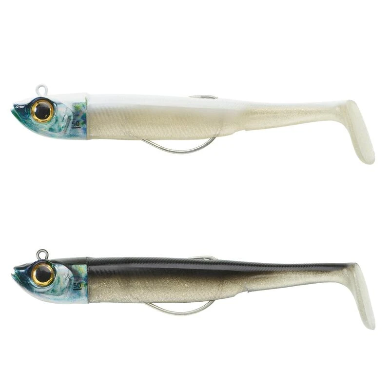 COMBO Leurres Souples Shad Texan ANCHO 120 50g Dos Noir/dos Blanc Pêche En Mer 3 COMBO Leurres Souples Shad Texan ANCHO 120 50g Dos Noir/dos Blanc Pêche En Mer