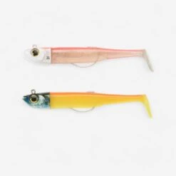 COMBO Leurres Souples Shad Texan ANCHO 120 50g Rose Fluo/ Orange Pêche En Mer