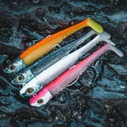COMBO Leurres Souples Shad Texan ANCHO 120 50g Rose Fluo/ Orange Pêche En Mer -Caperlan combo leurres souples shad texan ancho 120 50g rose fluo orange peche en mer 6