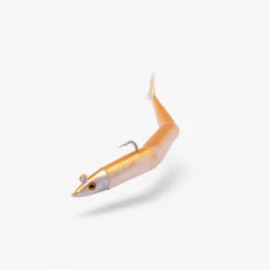 COMBO Leurres Souples Slug Lançon SLUGEELO 130 10gr Doré/Blanc -Caperlan combo leurres souples slug lancon slugeelo 130 10gr doreblanc 5