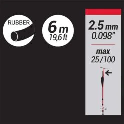 ELASTIQUE PLEIN 2,5 MM 6M -Caperlan elastique plein 25 mm 6m 2