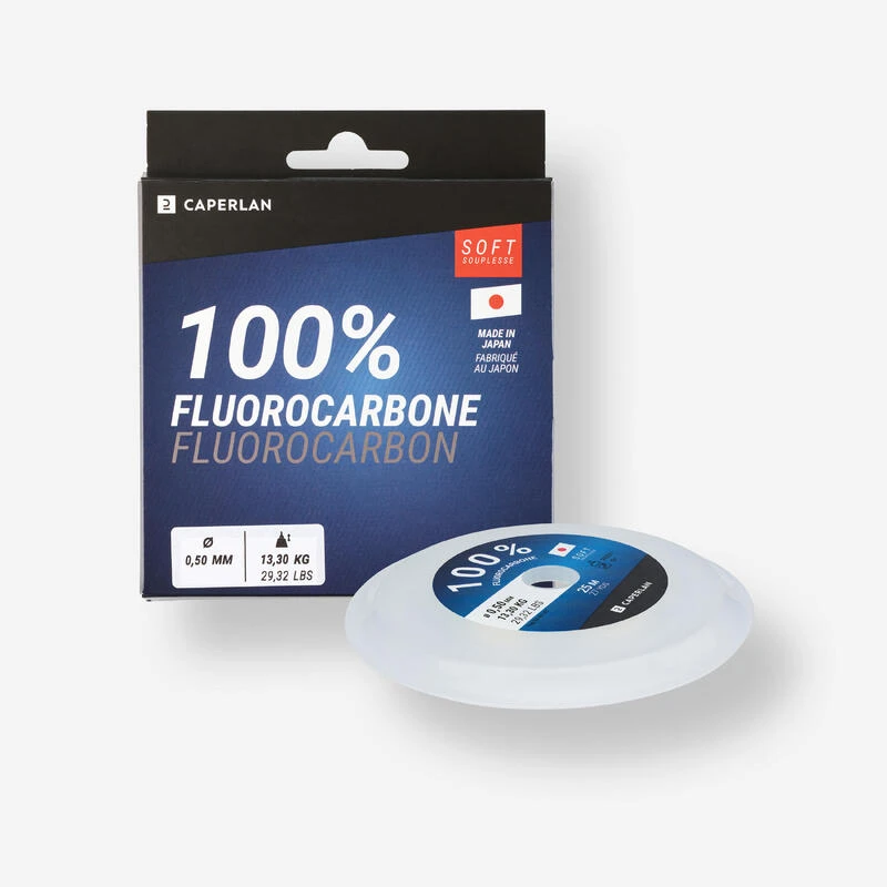 FIL DE PÊCHE FLUOROCARBONE SOFT 100% 25M 3 FIL DE PÊCHE FLUOROCARBONE SOFT 100% 25M