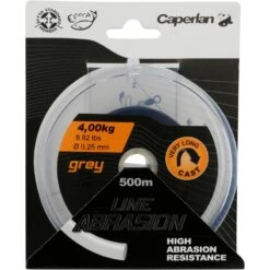 Fil De Pêche LINE ABRASION GREY 500 M -Caperlan fil de peche line abrasion grey 500 m 9