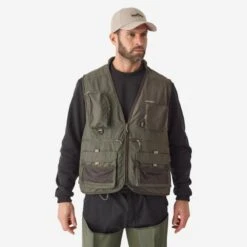 GILET De Pêche 500 Kaki