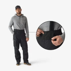 Pantalon De Pêche Imperméable Homme - FT 500 WPF Noir -Caperlan pantalon de peche impermeable homme ft 500 wpf noir 2