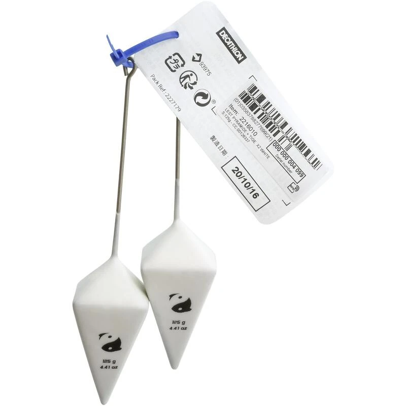 Plomb De Pêche En Surfcasting Pyramide + Tige X2 Blanc 4 Plomb De Pêche En Surfcasting Pyramide + Tige X2 Blanc – Image 2