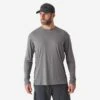 Tee-shirt De Pêche Anti-UV 500 Gris -Caperlan tee shirt de peche anti uv 500 gris