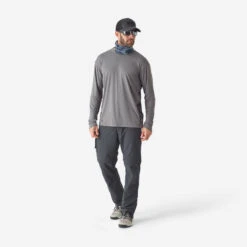 Tee-shirt De Pêche Anti-UV 500 Gris 11 Tee-shirt De Pêche Anti-UV 500 Gris -Caperlan tee shirt de peche anti uv 500 gris 3